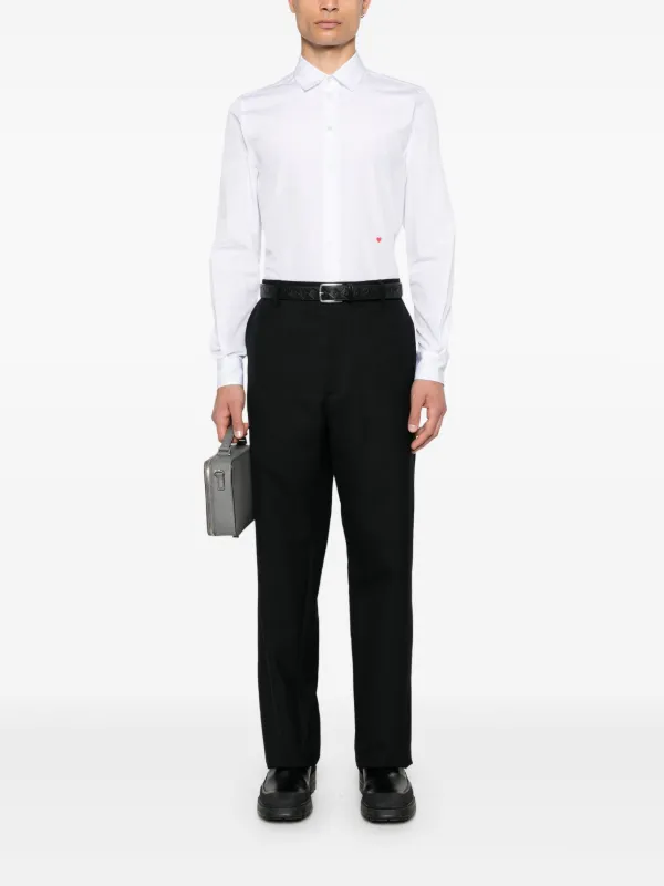 Moschino heart-embroidered Shirt | White | FARFETCH