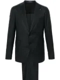 Tagliatore logo-brooch suit - Grey