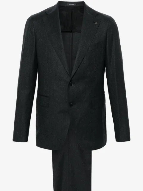 Tagliatore logo-brooch suit