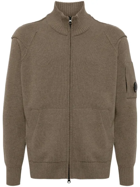 C.P. Company waffle-knit roll-neck cardigan