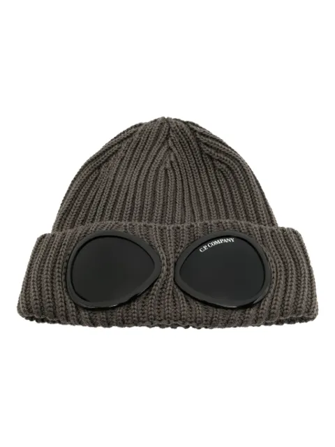 C.P. Company gorro tejido de canalé con detalle Goggles