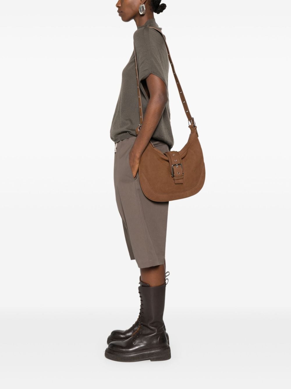 Shop Osoi Medium Brocle Shoulder Bag In Brown