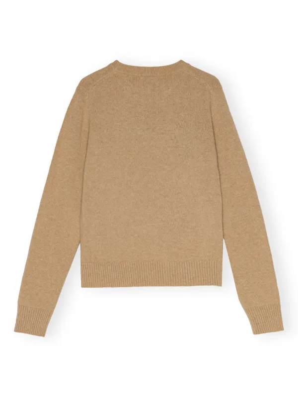GANNI intarsia-knit Cherries Jumper | Brown | FARFETCH