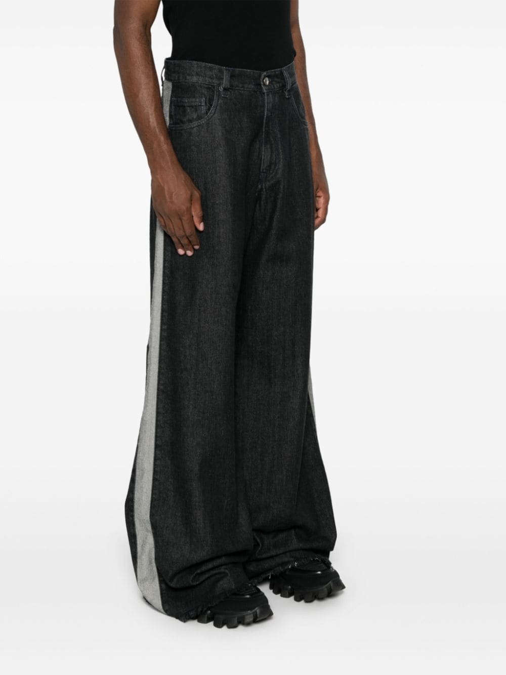 Shop Société Anonyme Kurt Wide-leg Jeans In Black