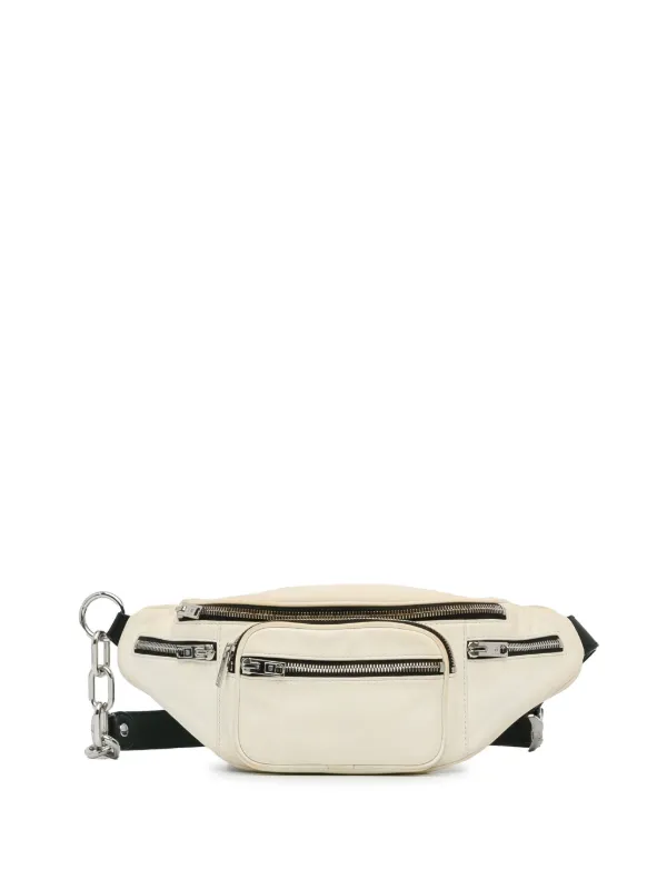 Pre Owned Alexander Wang 2010 2020 Calfskin Leather Attica Fanny Pack Belt Bag White FARFETCH AO