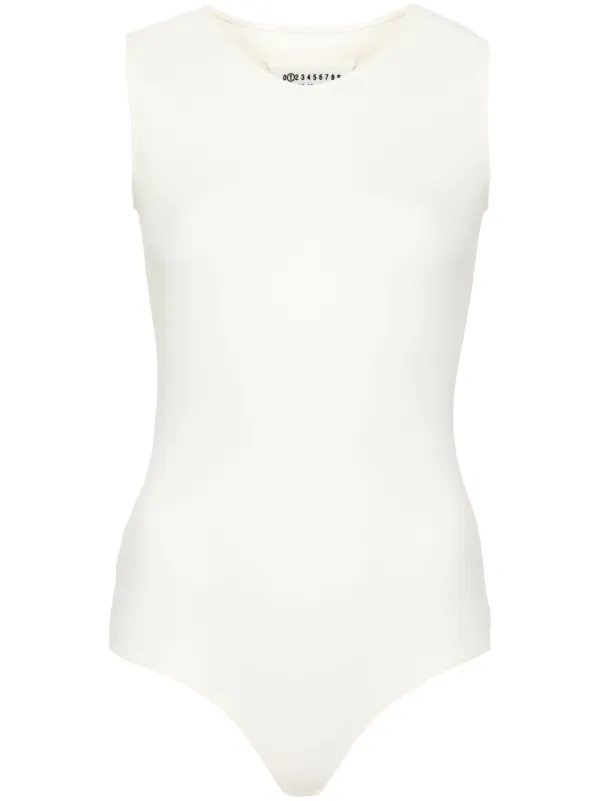 Maison Margiela Jersey Bodysuit in Neutrals