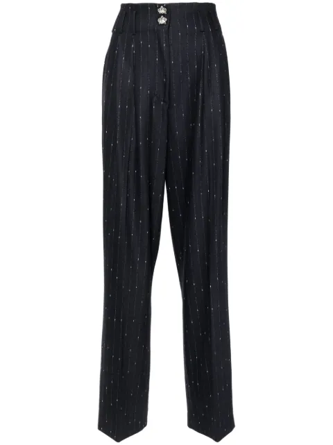 Genny high-waisted pinstriped trousers