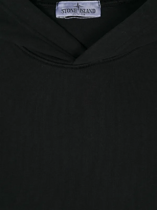 Stone Island Junior 61640 Hoodie | Black | FARFETCH