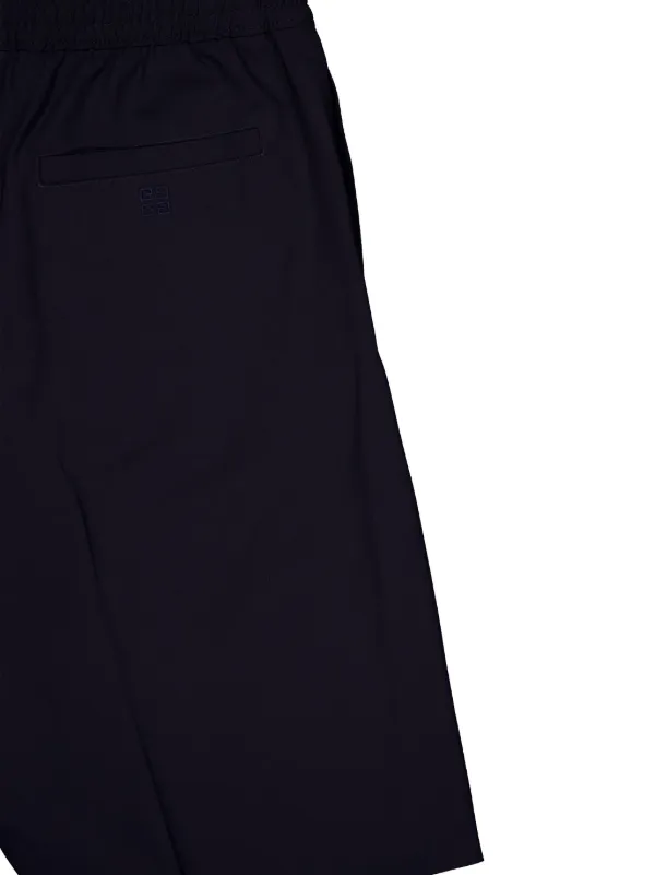 Givenchy wool-poplin Bermuda Shorts | Blue | FARFETCH