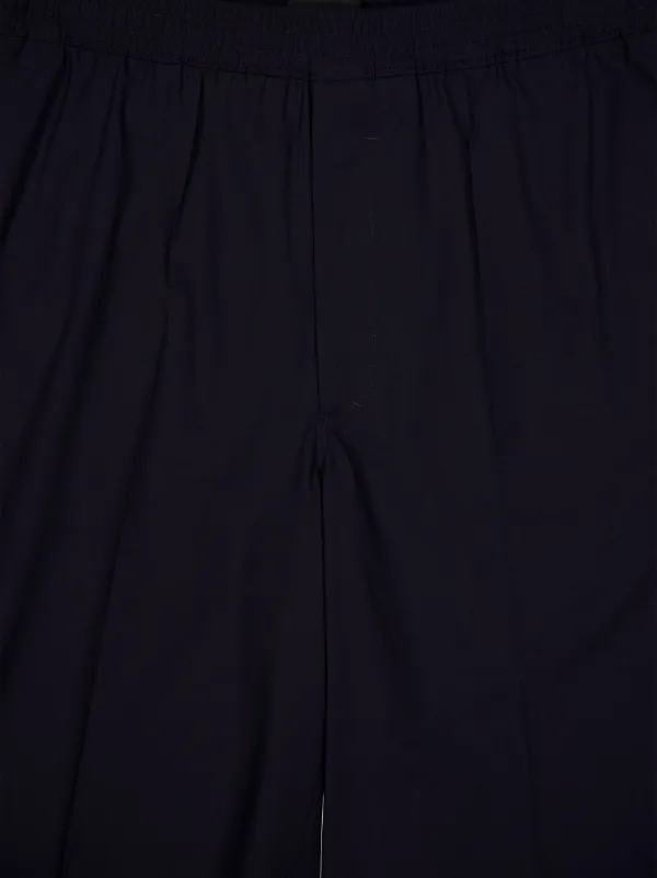 ショートパンツ GIVENCHY Navy Blue Wool Shorts Givenchy Scalloped Waistband Wool Mohair Sailor Shorts