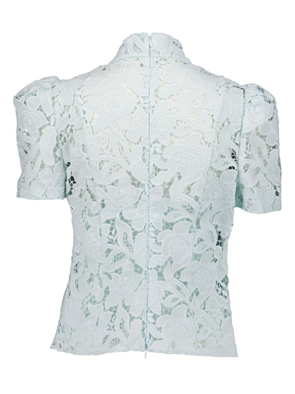 Shop Zimmermann Natura Lace Blouse In Blue