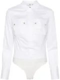 Elisabetta Franchi embroidered-logo body - White