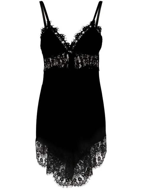 NISSA lace-panelled mini dress