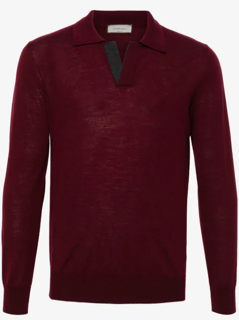Canali merino wool polo shirt