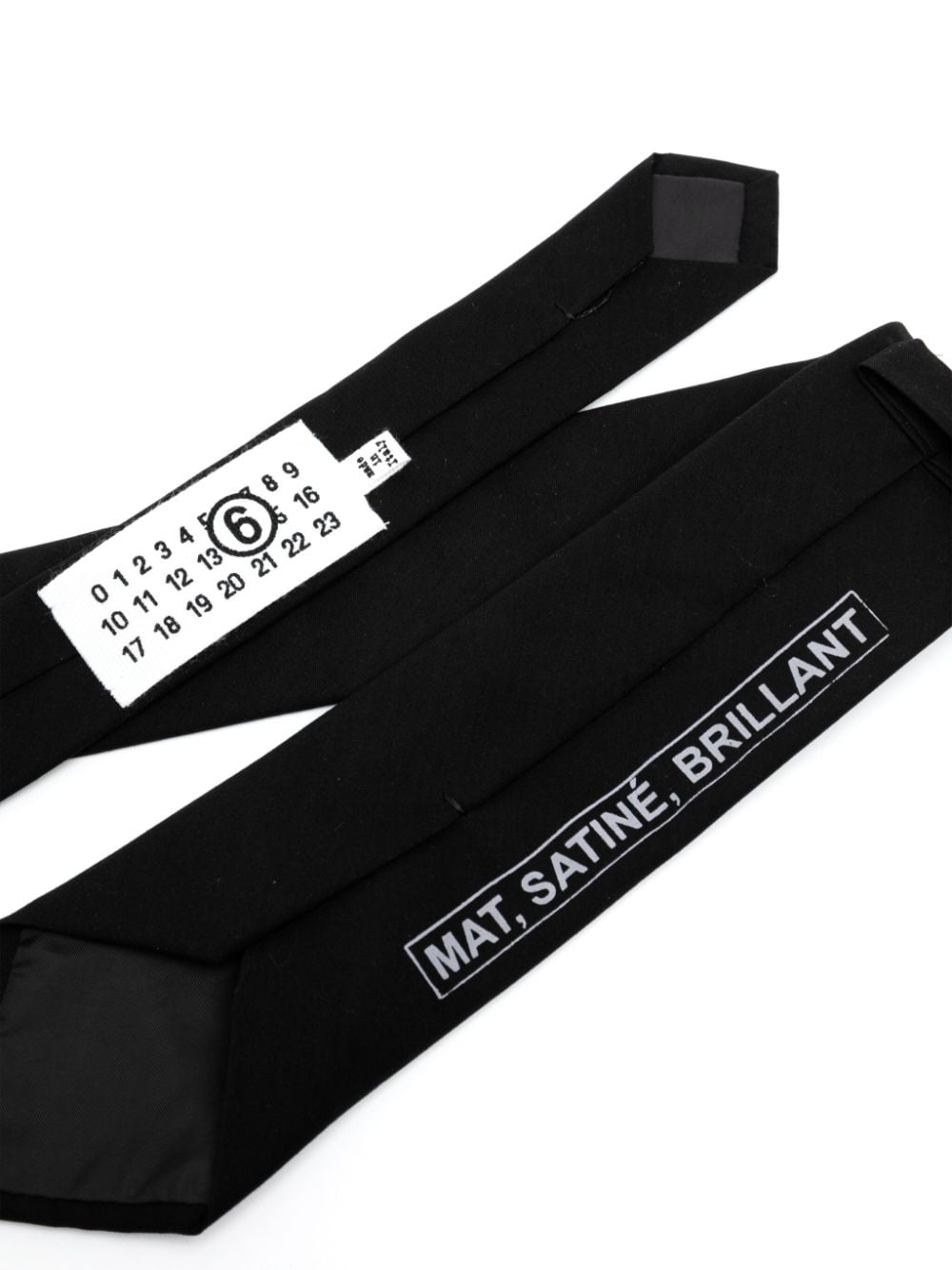 MM6 Maison Margiela logo patch two-way tie - Zwart