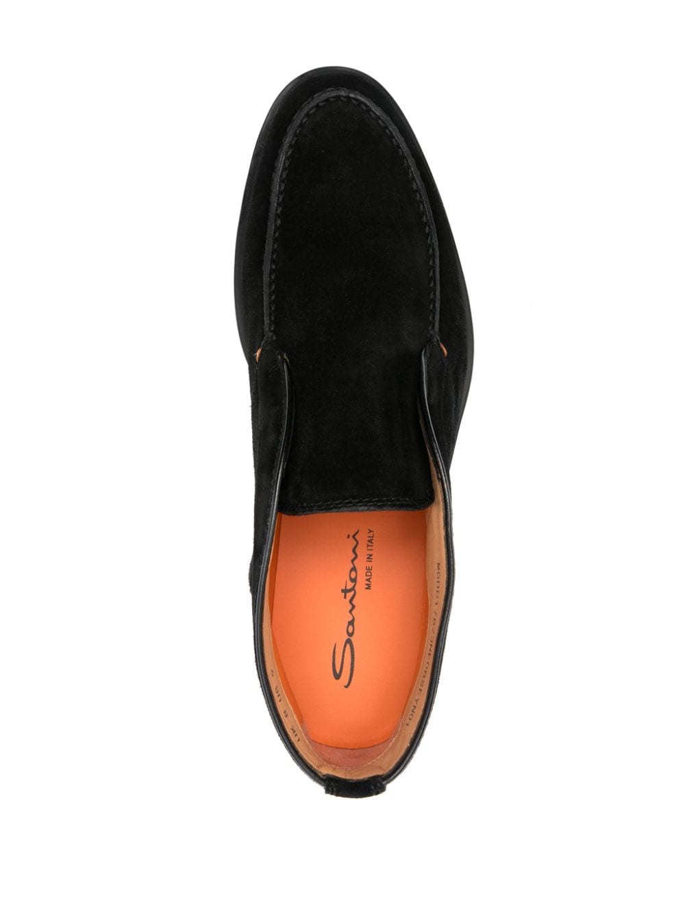 Shop Santoni Slip-on Suede Boots In Black