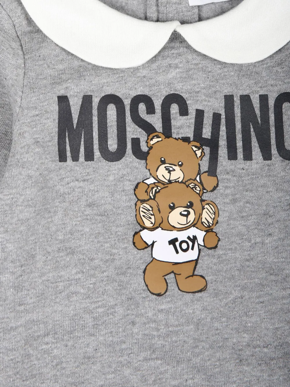 Moschino Kids Romper met teddybeerpatroon Grijs