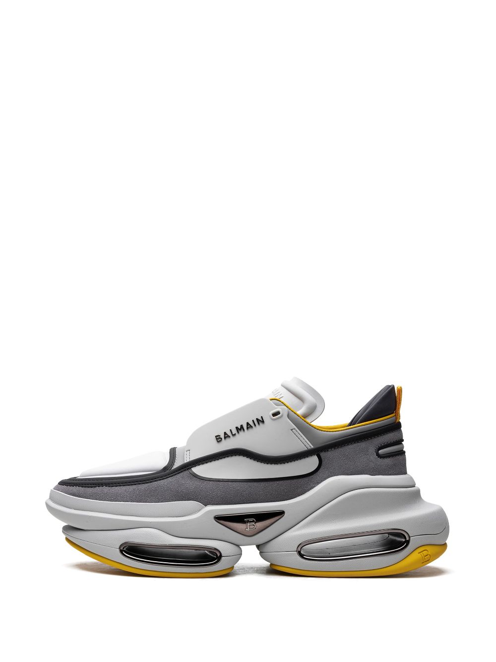 Balmain B-Bold "Suede Yellow" sneakers Grey