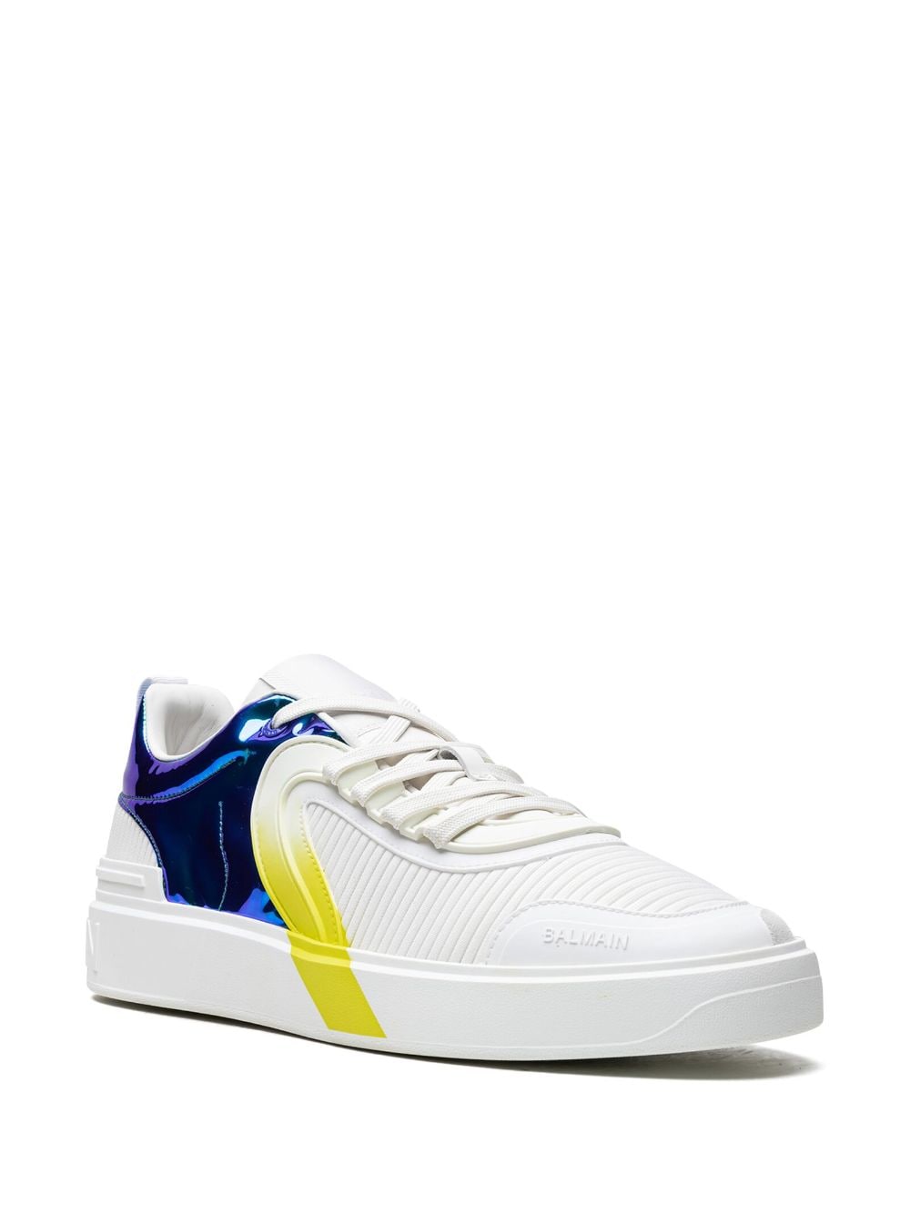 Balmain B-Court Low "Volt Blue" sneakers - Wit