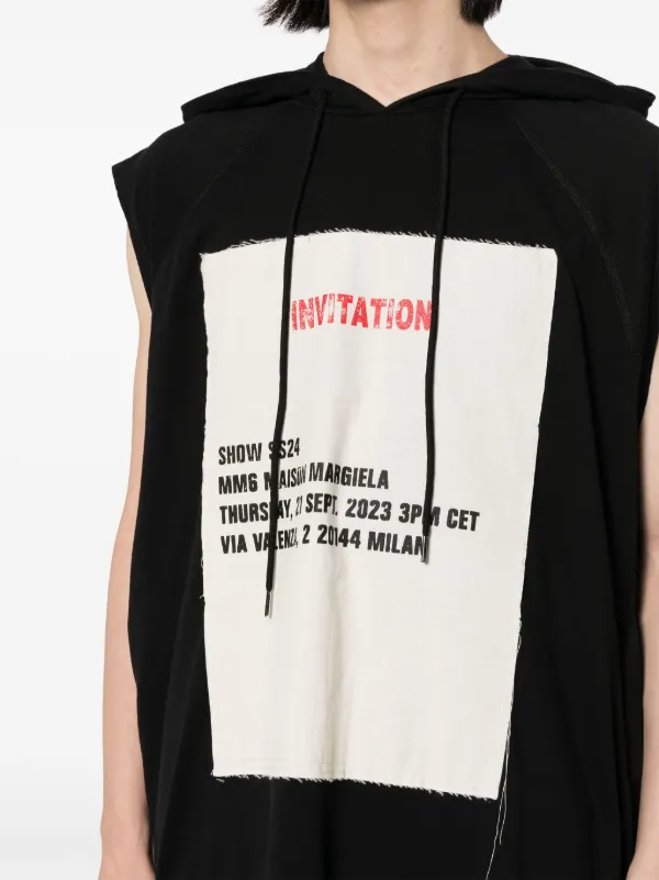 MM6 Maison Margiela パッチ フーデッドベスト | ブラック