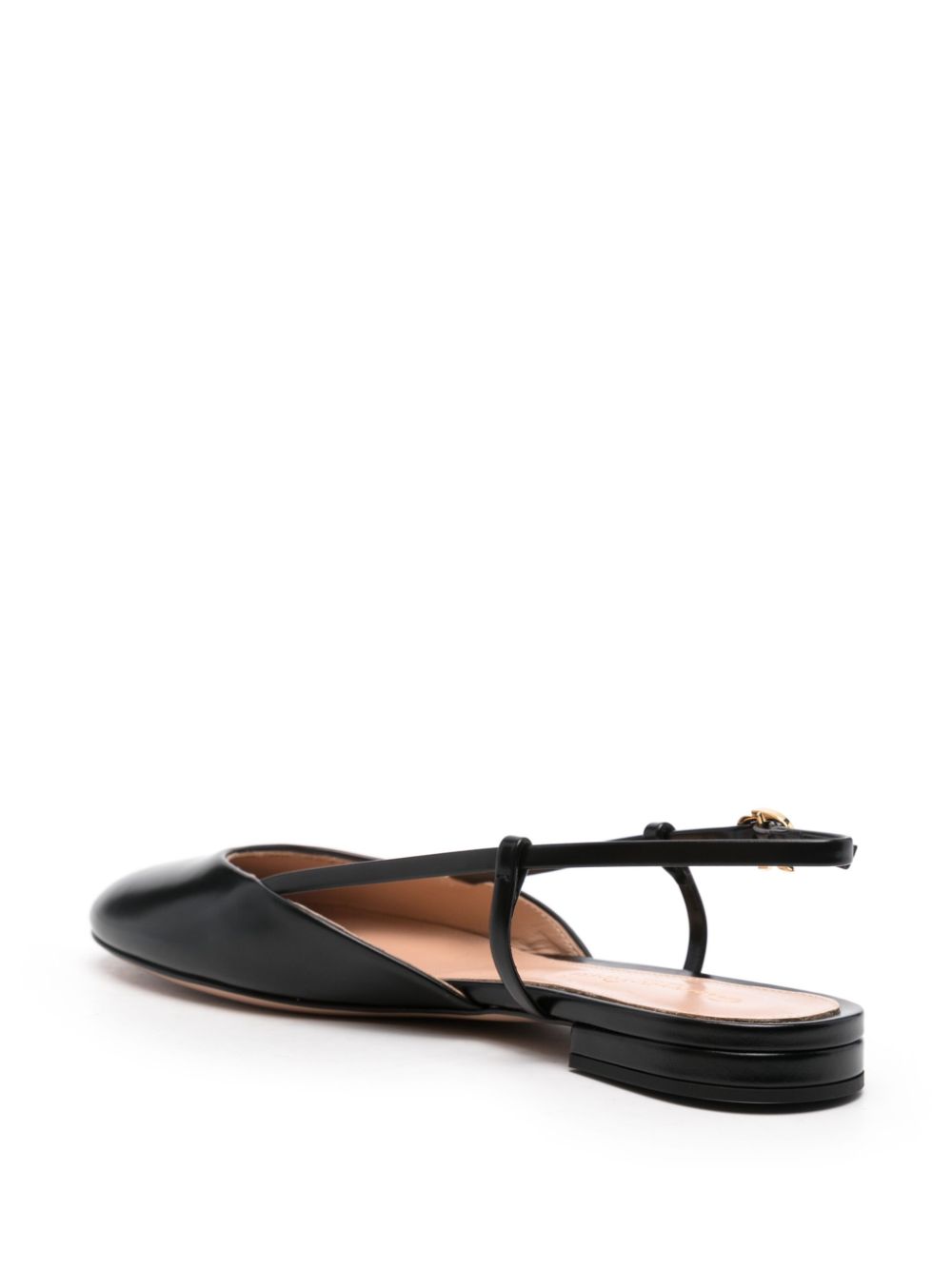 Shop Gianvito Rossi Leather Ballet Flats In Black