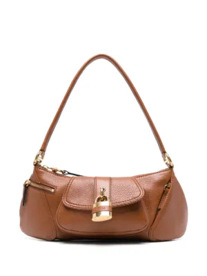 CHLOE MATE LEATHER SHOULDER BAG レザーショルダーバッグ CHLOE Mate Hobo Shoulder Bag Light Beige Leather Velour