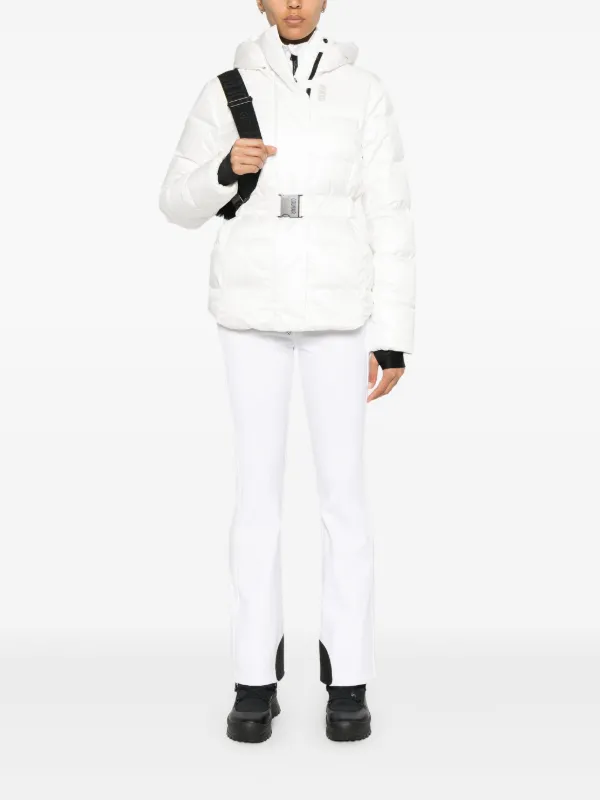 White belted ski jacket sale