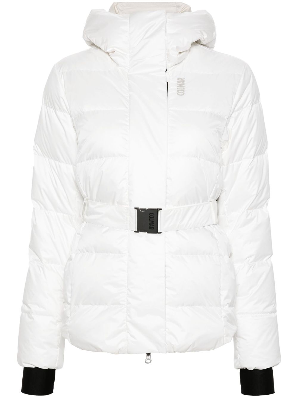 Shop Colmar Glossy Belted Ski Coat In 白色