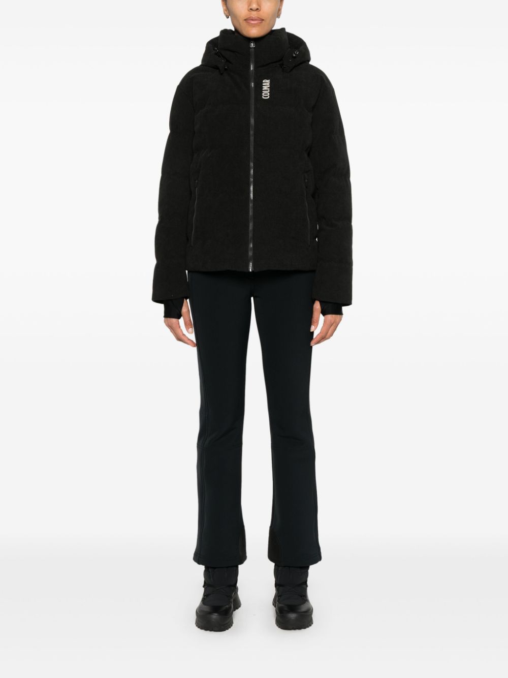 Shop Colmar Corduroy Ski Jacket In Black