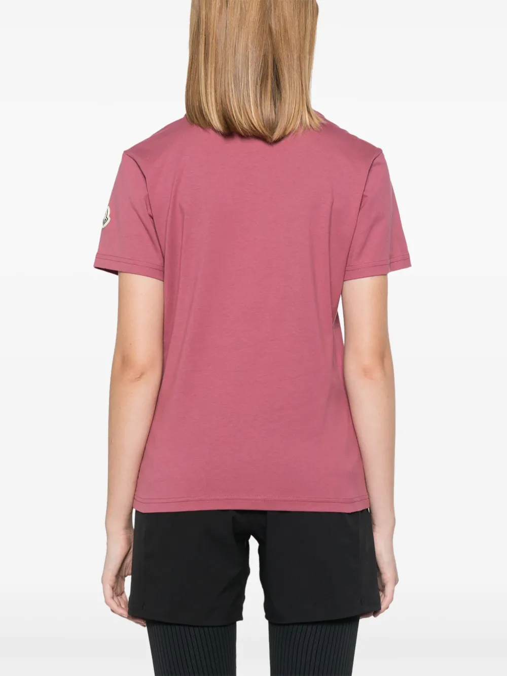 Moncler T-shirt met logo Roze