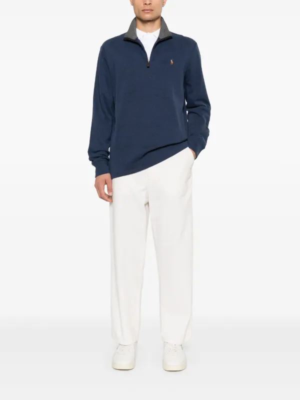 Polo Ralph Lauren Polo Pony-embroidered Sweatshirt Blue FARFETCH IN