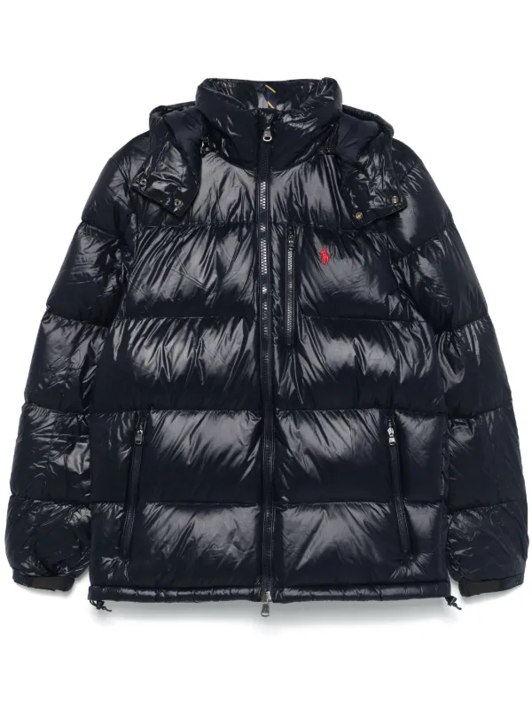 Polo Ralph Lauren Hooded Puffer Jacket Blue FARFETCH TR