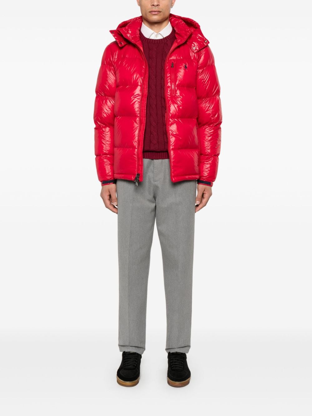 Shop Polo Ralph Lauren The Gorham Puffer Jacket In Red