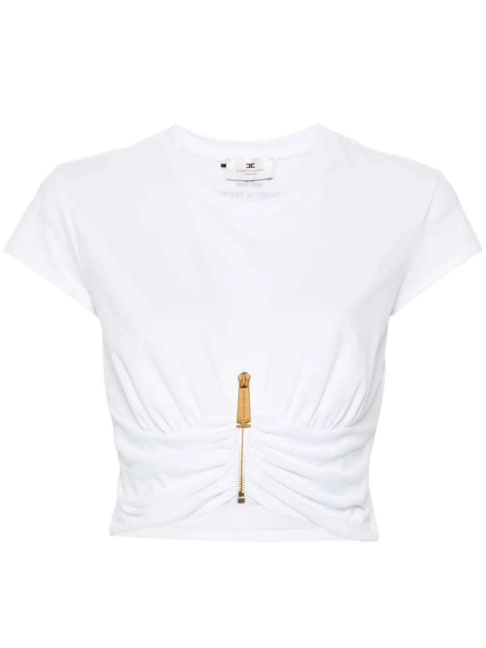 Elisabetta Franchi T-shirt met logoprint Wit