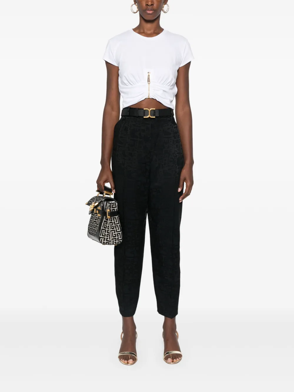 Elisabetta Franchi logo-print T-shirt - Wit