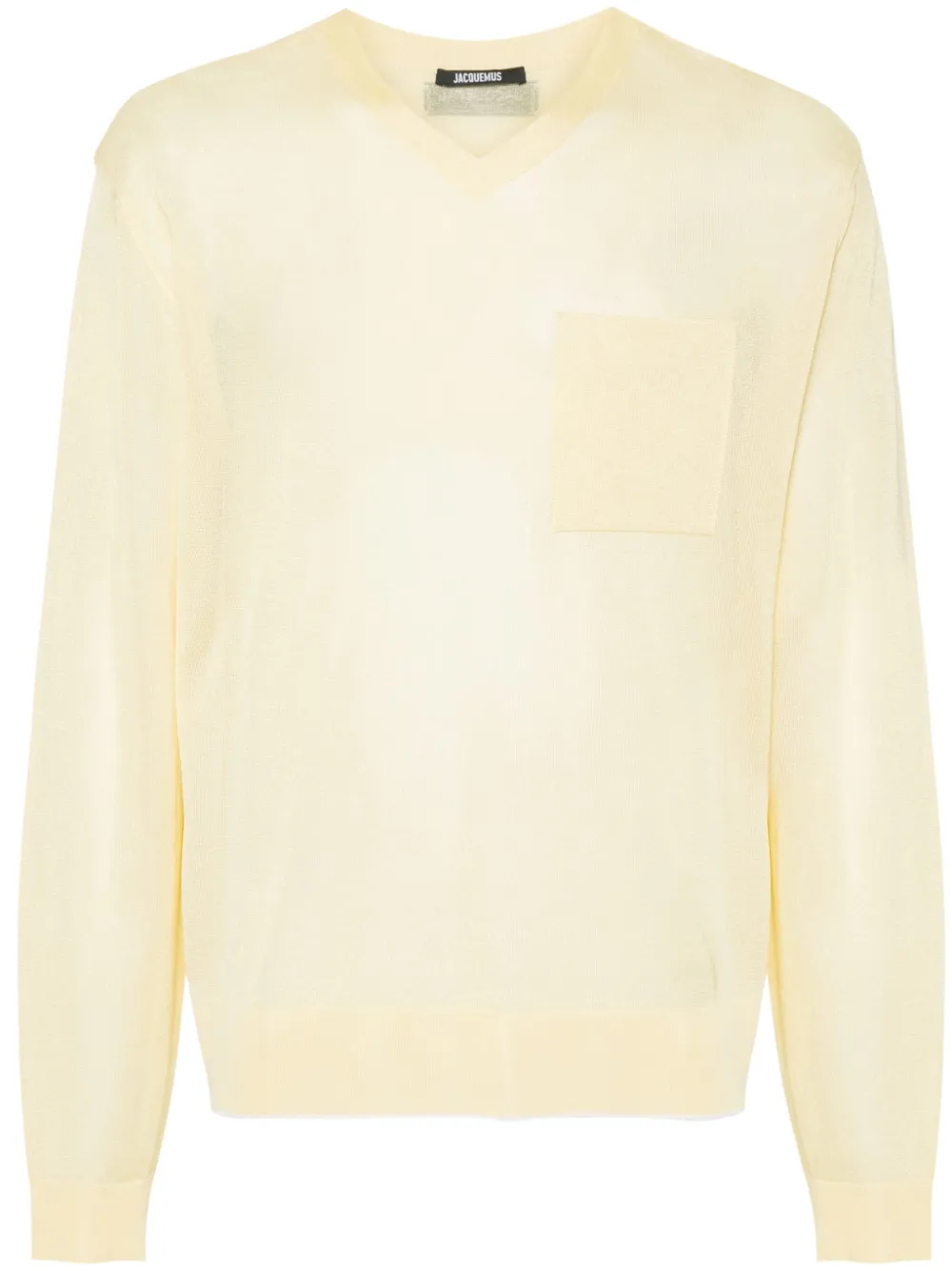Jacquemus Pullover mit Logo-Patch | Gelb | Image 1