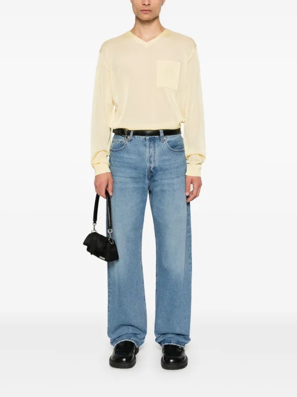 Jacquemus logo-patch Sweater | Yellow | FARFETCH
