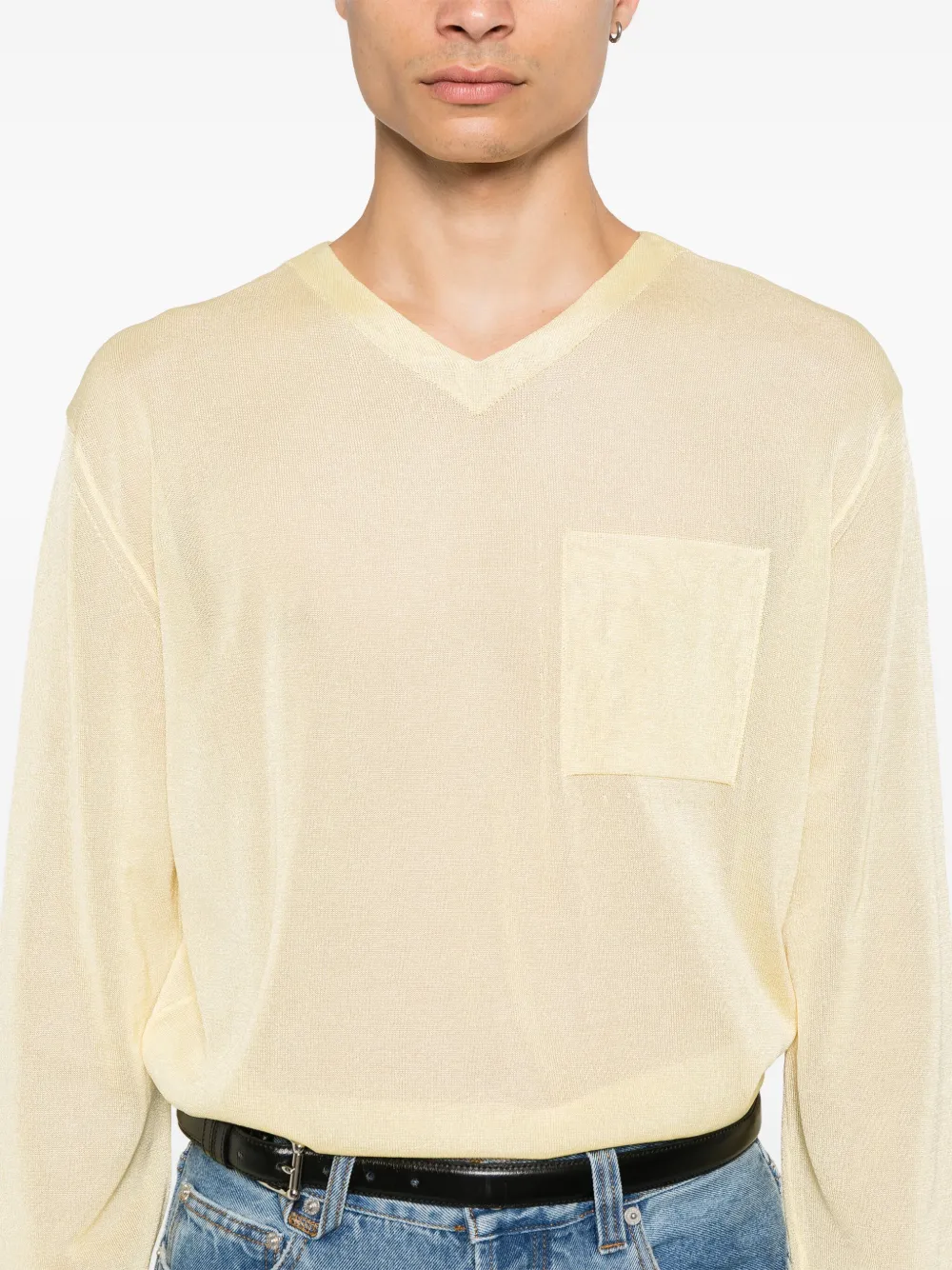 Jacquemus Trui met logopatch Geel