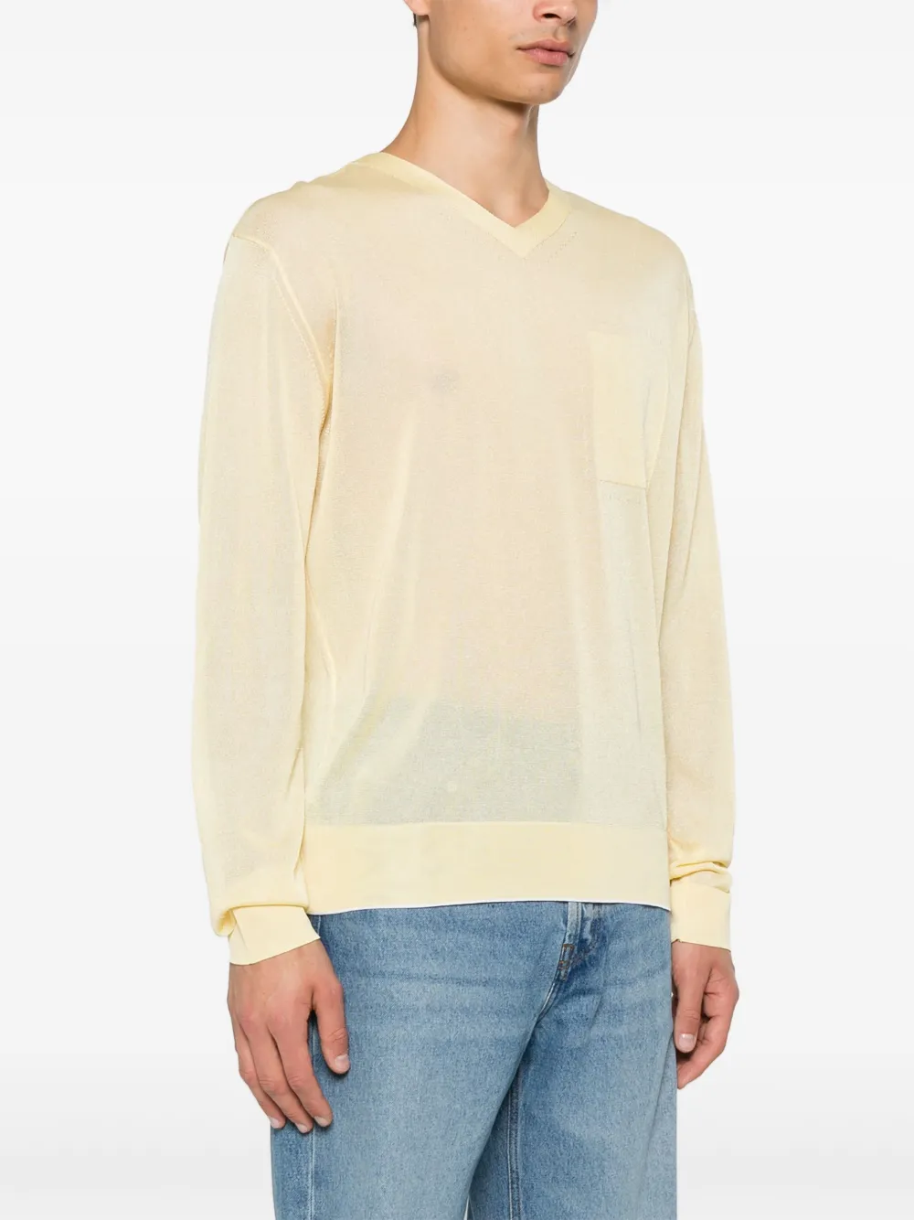 Jacquemus Trui met logopatch Geel