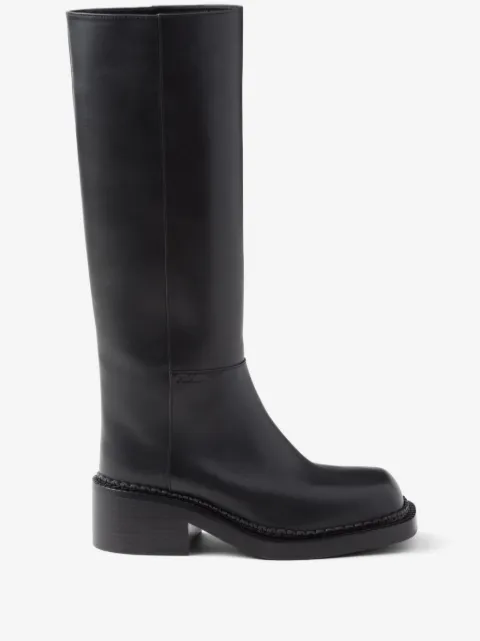 Prada knee-high 55mm leather boots 