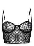 Kiki de Montparnasse Miel longline bra - Black