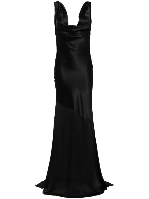 Kiki De Montparnasse Deep Cowl Dress | Black | FARFETCH