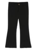 Moschino Kids logo-button trousers - Black