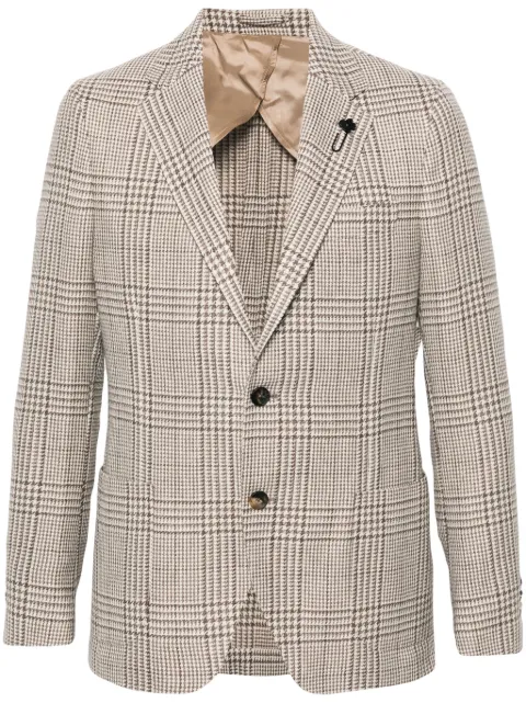 Lardini single-breasted checked blazer