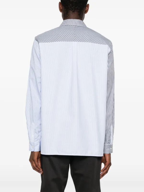 A.P.C. パッチワーク ストライプ シャツ | ブルー | FARFETCH JP