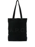 A.P.C. Lou corduroy tote bag - Black