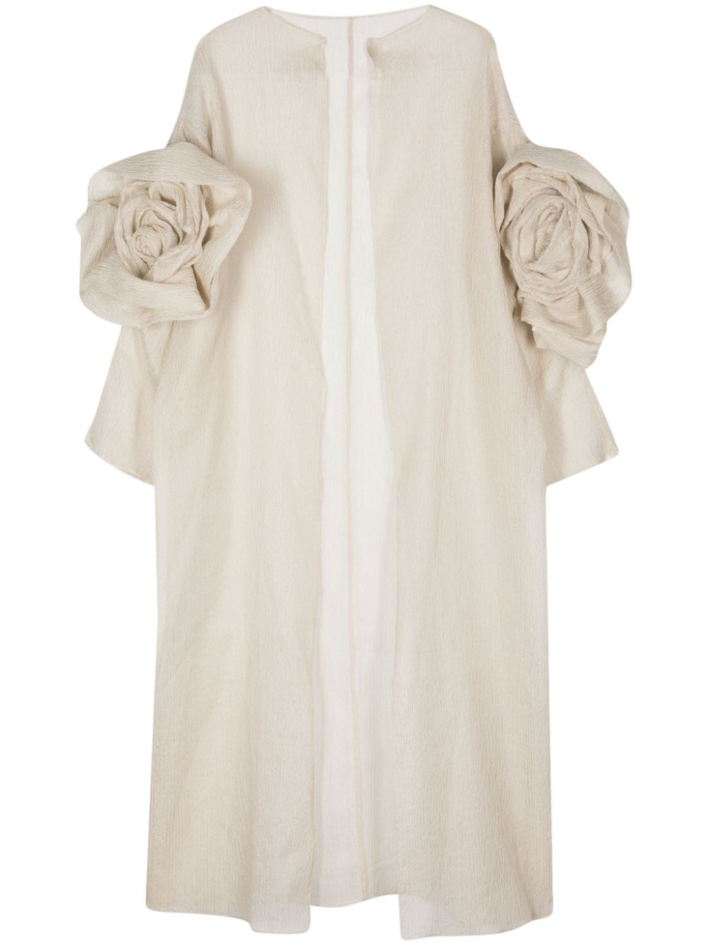 Shop Concepto Flos Oversized Coat In Neutrals