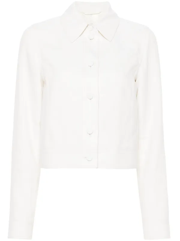 Gabriela Hearst Thereza Cropped Jacket | White | FARFETCH