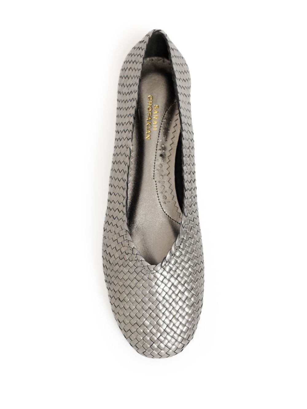 Shop Sarah Chofakian William Ballerina Shoes In Silber