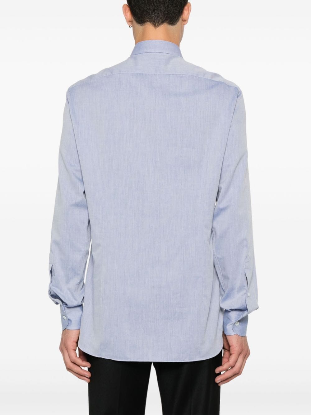 Shop Lardini Wingtip-collar Shirt In Blue